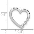 thumbnail image 4 of 14K White Gold 1/6Ct. Diamond Heart Chain Slide Made In India pm4841-016-wa, 4 of 5