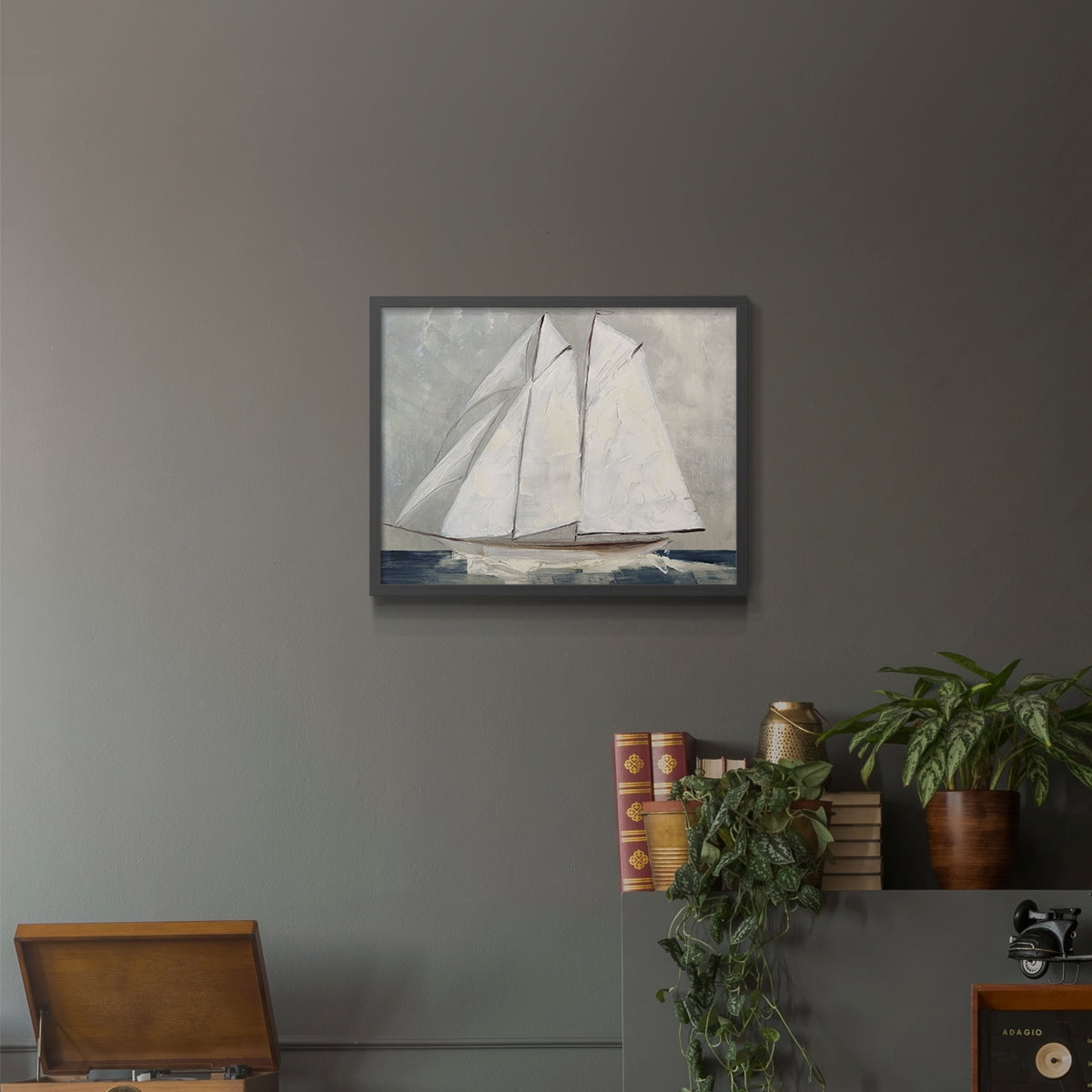 Setting Sail by Sally Swatland - Restickable Framed Giclée Print