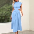 thumbnail image 1 of Gspmoly Robes Décontractées pour Femmes, Mode Femmes Été Aguichant Ajourée Robe Mini Décontractée Sans Manches à Col Rond Robe de Cocktail Articles en Liquidation, 1 of 4