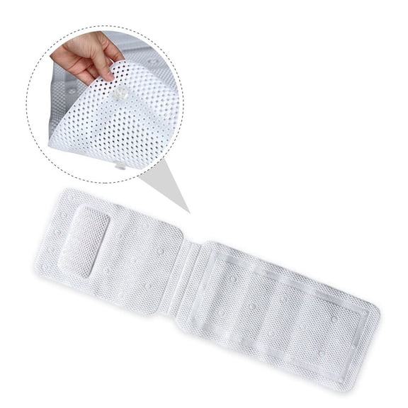 Worgeous 1pc Non Suction Cups Bath Mat PVC Hollow Bathtub Pad Universal (White)