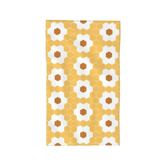 YFYANG Absorbent Towel, Soft Skin-Friendly Hexagon Honeycomb Pattern Washcloth Bath Towel, Suitable for All Skin, 27.5 x 16-inch