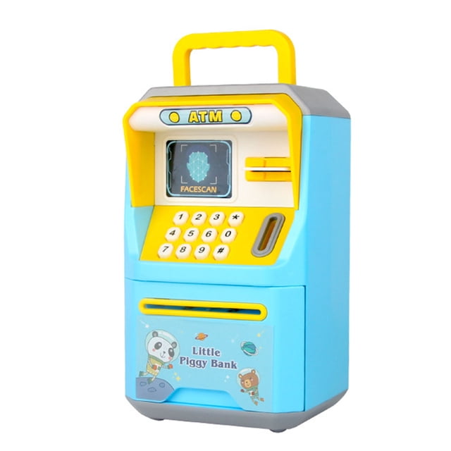 Mini Cajero Automático De Banco, Mini Cajero Automático Electrónico Con Reconocimiento Facial, Rollo De Moneda Automático Para Niños