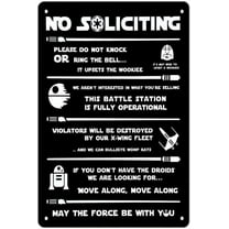 No Soliciting Sign for House Funny - No Soliciting Signs for House Door Office Business (Aluminum) Size: 12 x 16 inch