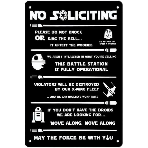 No Soliciting Sign for House Funny - No Soliciting Signs for House Door Office Business Size: 8 x 12 inch