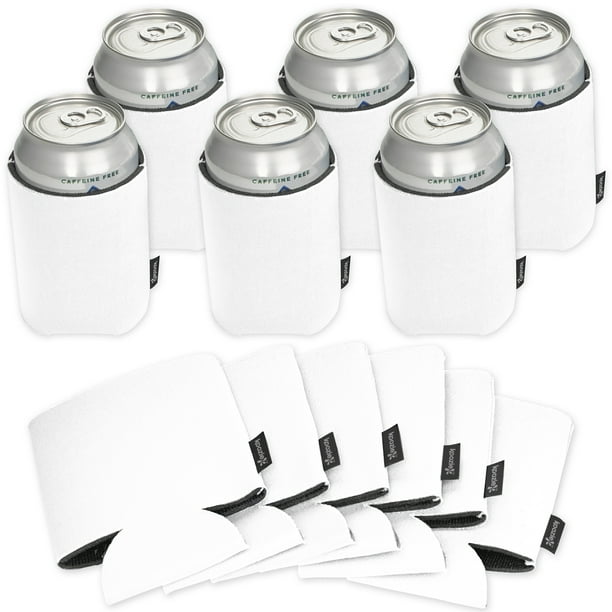 KOOZIE 25 Pack Blank Beer Can Coolers Bulk Insulated Drink Holders for Cans, Bottles DIY