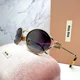 thumbnail image 4 of New MIU MIU Sunglasses MU52YS Slim Gold Metal Gray Lens Italy Authentic 54MM, 4 of 6