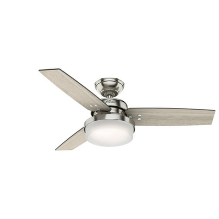 

Hunter Fan 44 Sentinel Brushed Nickel Ceiling Fan with LED Light and Handheld Remote