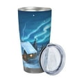 thumbnail image 2 of Picia Mountain Cottage In Snow Pattern 20 oz Tumbler Stainless Steel Vacuum Insulated Coffee Ice Cup Double Wall Travel Flask Dual Lid Water Bottle, Eco-friendly Car Cup, 2 of 8
