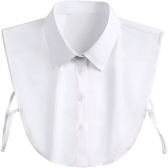 TELOLY Fake Collar Shirt for Women,Detachable Dickey Collar Blouse Faux Collars Fit for Dress Sweater Uniform Work Suit for Women