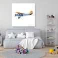 thumbnail image 2 of Petit Avion Bleu - Toile 36"x36 Pouces - Impression à la Demande, 2 of 5