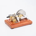 thumbnail image 3 of Hit and Miss Gasoline Engine Model, Mini Horizontal Air-Cooled 4-Stroke Single Cylinder Internal Combustion Engine with New Igniter, Brass Alloy Desktop Collectible Gift for Hobbyists, 3 of 9