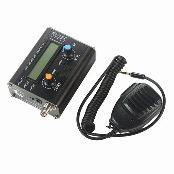 5W USDX Transceiver with Handheld Mic 3-Band All Mode HF Transceiver Radio Transceiver Supporting 15M 20M 40M Bands,1 * Host 1 * Hand Microphone