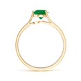 thumbnail image 2 of ANGARA Natural One Sided Split Shank Round Emerald Solitaire Engagement Ring in 14K Yellow Gold for Women (Size-6mm) | May Birthstone, Anniversary, Jewelry Gift for Women | Natural Emerald Ring, 2 of 11