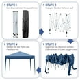 thumbnail image 2 of Zimtown 10' x 10' Folding Tent Gazebo Wedding Party Canopy Pop Up Instant Shelter W/ Two Doors & Two Windows and Carry Bag Blue, 2 of 8