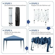 SalonMore Ez Pop Up Canopy Tent Outdoor Folding Patio Gazebo Shade 10'x10' Blue