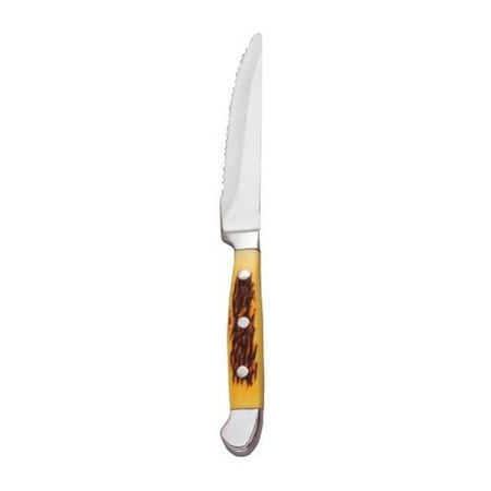 - World Tableware Inc Steak Knife - Yellow POM Handle -- 12 per case.