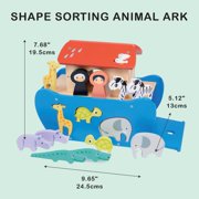Mentari Toys - Shape Sorting Animal Ark - Christian Religion and Bible Story Based - Ages 24M+