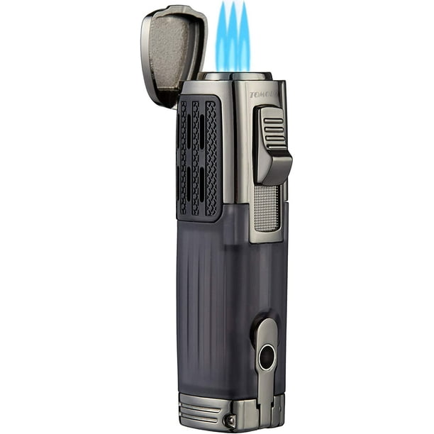 TOMOLO Torch Lighter Triple Jet Flame Refillable Butane Cigar Lighter