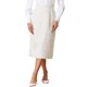 thumbnail image 1 of Faldas midi de trabajo con cremallera y espalda dividida de tweed a cuadros para mujer INSPIRE CHIC XS Blanca, 1 of 6