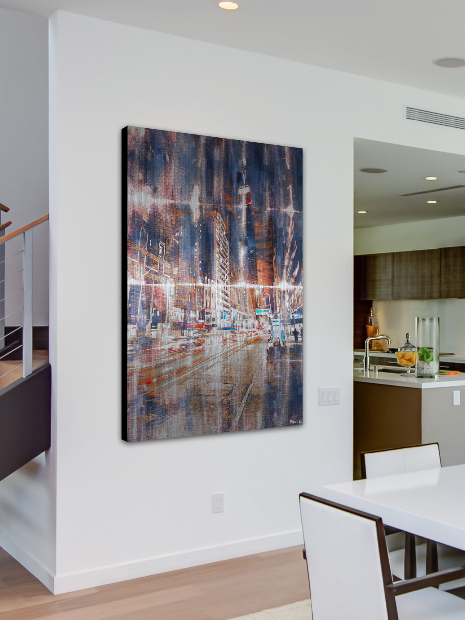 Parvez Taj  'It's a Blur' Painting Print on Brushed Aluminum 30 x 45