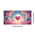 thumbnail image 3 of Valentine's Day Heart Love Backdrop Banner Romantic Flower Design Wedding Photo Props Party Decorations Background Event Display, 3 of 4