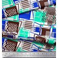 thumbnail image 3 of Soimoi Green polyester Crepe Fabric Geometric Abstract Printed Craft Fabric by the Yard 52 Inch Wide, 3 of 3