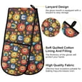 thumbnail image 4 of Dailycode Double Sided Oven Mitt with Loop Heat Resistant Kitchen Long Potholders 7" x 35" Lion Face Bird Rainbow, 4 of 6