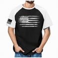 thumbnail image 4 of TOWED22 Men's Graphic Tees American Flag Patriotic T-Shirts Short Sleeve 4th of July Shirt Crewneck Summer Workout Tops Black,L, 4 of 4