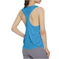 thumbnail image 3 of Fancifize Womens Yoga Workout Tank Tops Cute Cross Back Running Gym Activewear Sports Shirt Lightweight Sleeveless Athletic Running Shirts S,Blue, 3 of 4