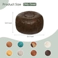 thumbnail image 3 of Thgonwid Unstuffed 21.7*13.7 inch Indoor Vegan Leather Pouf, Deep Coffee (No Filler), 3 of 7