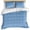 Blue, variant on 3 Piece Pink Burlap Texture Duvet Cover Set Full Size, Microfiber Comforter/Quilt Cover with Corner Ties and 2 Pillowcases, Farmhouse Vintage Pink All Season Soft Bedding with Zipper Closure