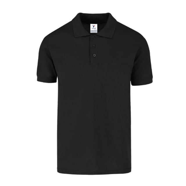 Playera Tipo Polo para Caballero, Color Negro, Talla Doble Extra Grande, 50% Algodón y 50% Poliéster. Yazbek C0550