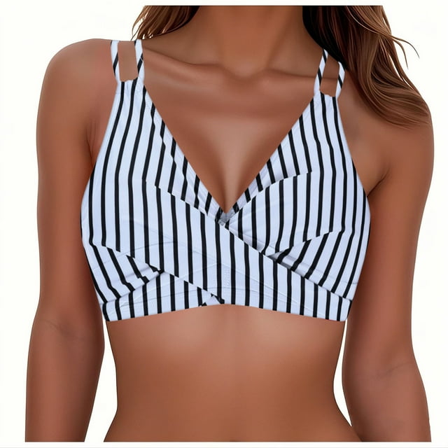 Sentmoon Hauts de Bikini pour Femmes Grande Poitrine Maillots de Bain Courbes Contrôle du Ventre Rehausseur Maillots de Bain Surdimensionnés Essentiels d'Été pour la Plage et la Natation