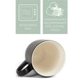 thumbnail image 4 of Elanze Designs 12 Ounce Two Toned Ombre Ceramic Tea Coffee Cup Mug Black White Whimsical Floral Bear, 4 of 4