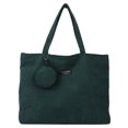 thumbnail image 1 of Bolso Mano Pana para Mujer Bolso Informal Plegable Gran Capacidad (verde), 1 of 9