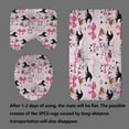 thumbnail image 4 of 4PCS Cute Ghost Shower Curtain Sets With Rugs, Fun Halloween Shower Curtain, Waterproof Fabric Shower Curtain, Gothic Spooky in Bathtub Vintage Dark Rose Daisy Black Floral Kids Bathroom Decor, 4 of 7