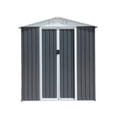 thumbnail image 7 of 6x4 FT Outdoor Storage Shed, Utility Waterproof Tool Shed with Lockable Door & Air Vent, Perfect to Store Patio Furniture, GardenTools, Grey, 7 of 7