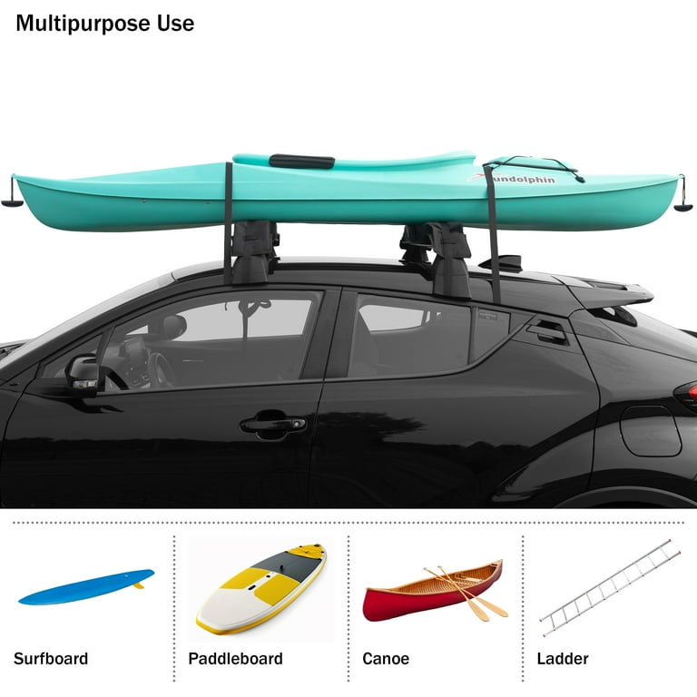 Free Shipping RAD Sportz Universal Canoe Surfboard or Kayak Roof Rack Pads and Straps Walmart