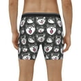 thumbnail image 4 of Xecao Husky Print Boxer Briefs for Men's Stretch Moisture-Wicking Underwear, Mid-Rise Classics breathable fabric, 4 of 7
