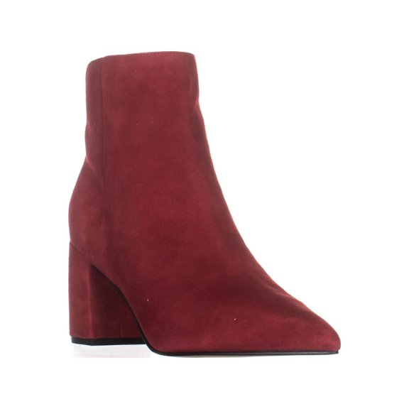 Womens Marc Fisher Retire Ankle Boots, Medium Red Suede