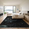 thumbnail image 3 of ODIKA Map Constellation Border Planets Orbiting Stars Cosmic Galaxy Flowing Dynamic Low Profile Flatwoven for Great Room, Indoor Open Concept, Large Living, 3 of 7