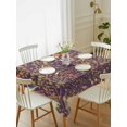 thumbnail image 2 of Botanical Birds Rectangle Tablecloth, Art Abstract Leaves Purple Waterproof & StainResistant Tablecloth, Washable Oil-proof Table Cover for Dining/Party/Wedding/Camping/Buffet 52x70 In, 2 of 9