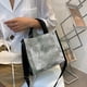 thumbnail image 5 of Bolso femenino sencillo y versátil, bandolera oblicua de gran capacidad Gris, 5 of 5
