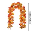 thumbnail image 4 of AYktou Fall Garland, 5.7 Ft Gradient Color Artificial Maple Leaves Fall Leaf Garland, Thanksgiving Garland Hanging Vines Festival Decor Rattan Garland for Home Halloween Autumn Outdoor Decor, 4 of 7