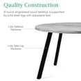 thumbnail image 6 of Best Choice Products 35.5in Mid-Century Modern Round Dining Table w/ Steel Legs, Adjustable Feet - Gray, 6 of 8