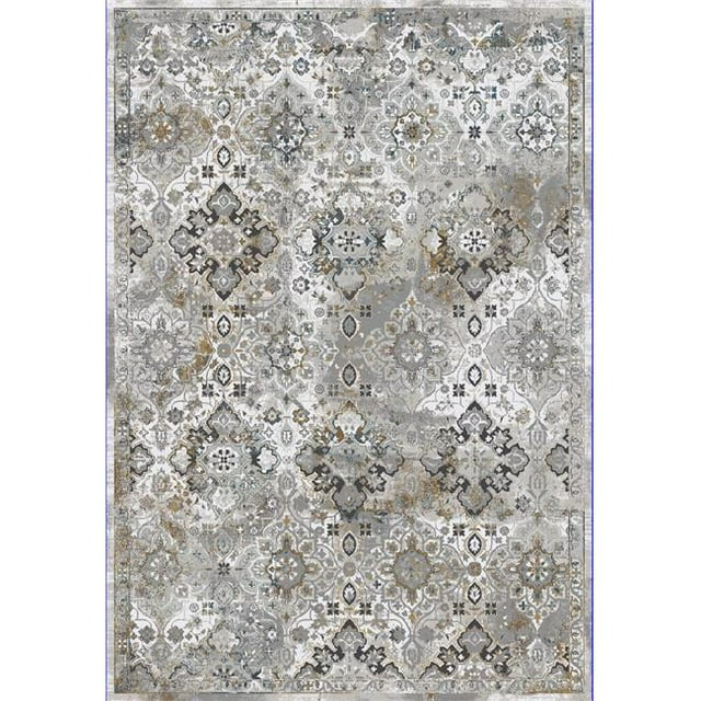 Dynamic Rugs AQ287463990 2 ft. 2 in. x 7 ft. 7 in. Amara 7463 Area Rug, 990 Grey Charcoal