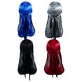 thumbnail image 1 of 4pcs Silky Durag para hombres Mujeres Poliéster Durag Silky Durag Turbante, 1 of 5
