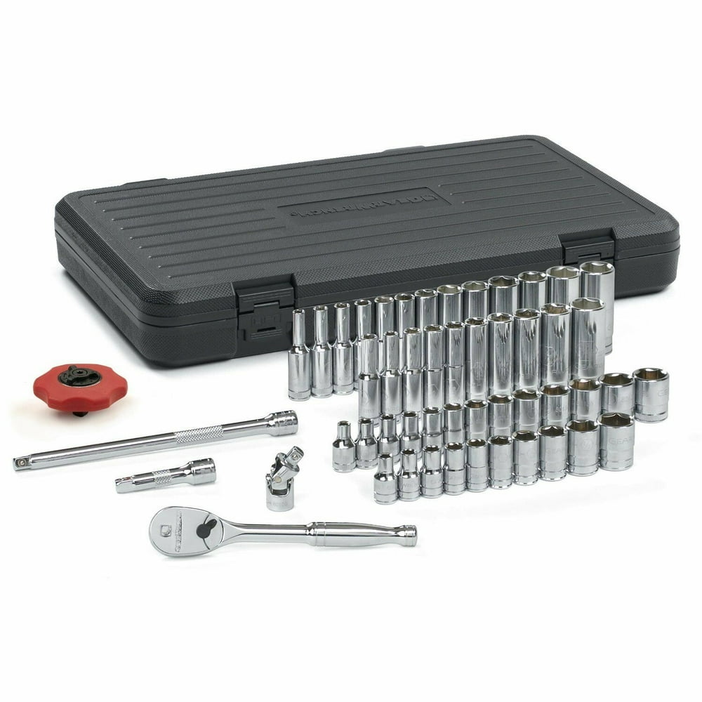 Gearwrench 80300 1/4Inch Drive 6 Point Socket Set, 51 Piece Walmart
