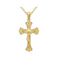 thumbnail image 1 of 10K Yellow Gold Cross Crucifix Pendant Necklace with Chain, 1 of 4