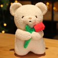 thumbnail image 3 of Peluche suave de animales para bebé, oso de peluche de 15-40cm, conejo, gato, abrazo, flores, almohada, regalo de cumpleaños, 3 of 5